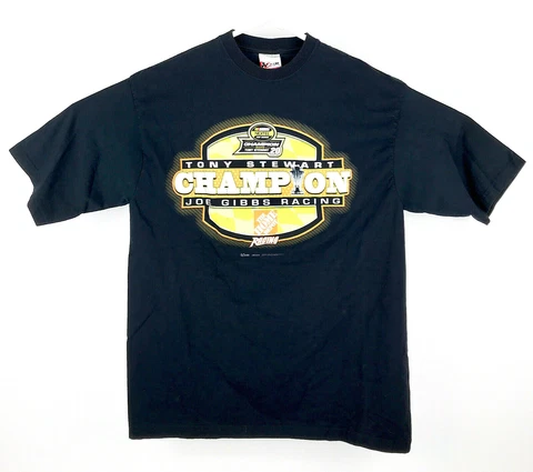 Tony Stewart #20 Shirt Mens Size L Bk Champion Joe Gibbs Racing 2005 Home Depot Cover
