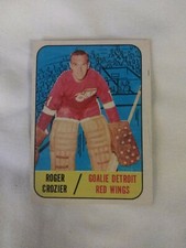 1967-68 TOPPS HOCKEY #48 Roger Crozier VG DETROIT RED WINGS CARD