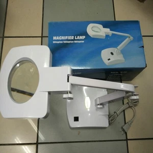 5x Langarm Desktop Faltbare Lupe mit Optischer Glaslinse und Licht - Bild 1 von 2
