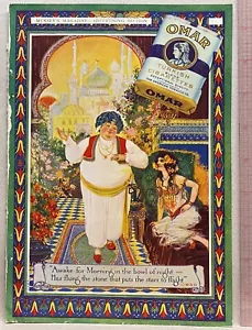 Pubblicità rivista sigarette Omar 1914~ Poesia sultano Omar e bella donna Taj Mahal - Foto 1 di 2