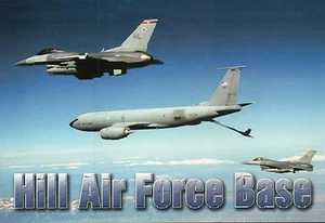 F-16 Fighting Falcon Military Airplane Hill Air Force Base Utah Refuel, Postcard - Picture 1 of 2