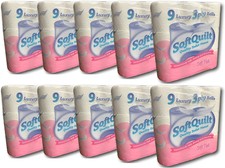 BULK Pack of 90 Rolls - 3 Ply Luxury Soft White Bathroom Toilet Roll Paper