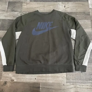 Nike Hybrid grafisches Sweatshirt mit Rundhalsausschnitt olivgrün CJ7037-355 Herren Größe Large - Bild 1 von 9