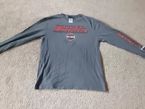 L.A .Harley Davidson Lewiston ME Embroidered Long Sleeve Shirt Mens US Size M - Picture 1 of 13