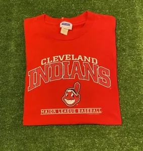 Vintage Cleveland Indians shirt extra large red Chief wahoo mens adult CSA - Picture 1 of 9