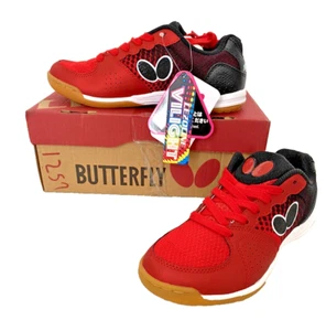 Butterfly Women's Red & Black Lezoline Vilight Table Tennis Shoes - US Size 4.5 - Picture 1 of 8