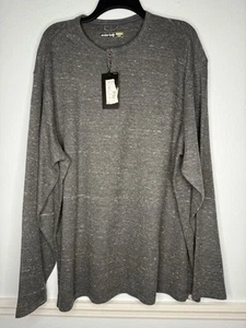 Camisa Solaris Para Hombres 2XL XXL Botón Térmico Henley Manga Larga Gris Brezo Nueva - Imagen 1 de 4