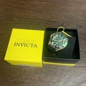 Invicta Pro Diver Chronograph Watch Mens 50mm Gold Tone Silicone Band Japan Move - Picture 1 of 9