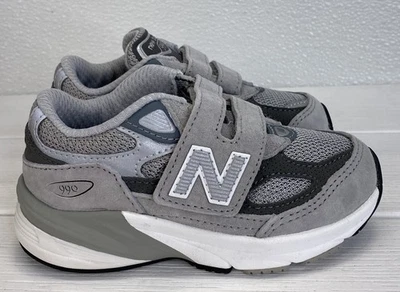 New Balance 990v6 Infant Size 8 Suede/Mesh Gray White Casual Comfort Sneakers - Image 1 of 4