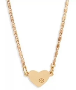 Beautiful Tory Burch Gold Heart Necklace - Picture 1 of 5