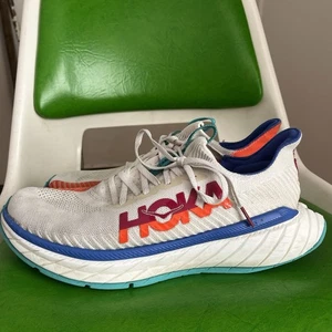 Hoka One Carbon X 3- Men’s Running Shoes Sneakers Size Us 10D UK 9.5 Blue Orange - Picture 1 of 8