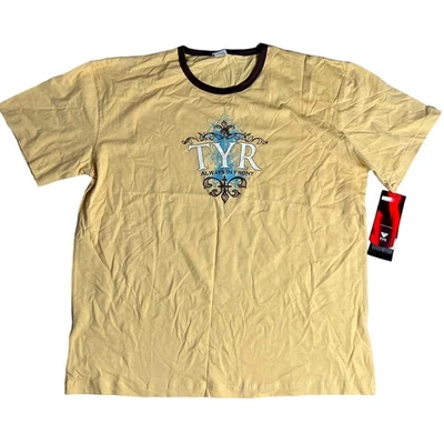 TYR Men's ALWAYS IN FRONT Tshirt Tee Short Sleeve - Gold - Size XXL - $40 - Image 1 of 4