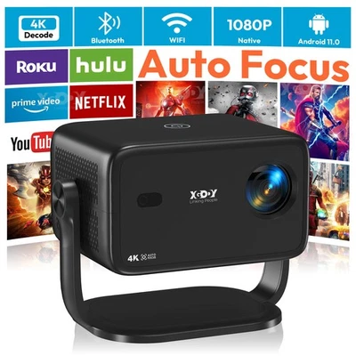 4K Beamer 1080P WiFi Projektor Heimkino Tragbar 360°Stand Fernbedienung HDMI USB - Bild 1 von 4