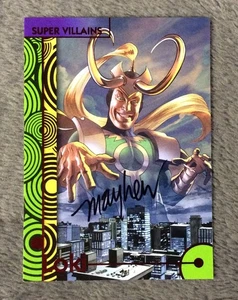2013 Marvel Retro #55 LOKI Base Mike Mayhew Red Foil Autograph Auto Card NM/M - Picture 1 of 1