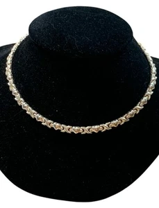 XOXO Linked Sterling Silver 925 Italian VTG 16' Necklace Hugs Kisses - Picture 1 of 9