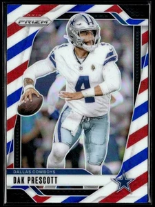 2024 PANINI PRIZM RED/WHITE/BLUE DAK PRESCOTT DALLAS COWBOYS #73 - Picture 1 of 2