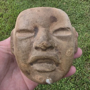 Reproducción de máscara de cerámica olmeca precolombina - Imagen 1 de 4