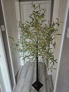 Pianta di Olivo Artificiale con Albero Preilluminato Led Bianco Caldo - Foto 1 di 11