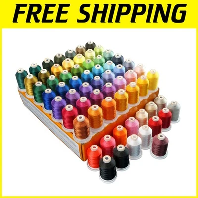64 Polyester Embroidery Thread Kit - 1000M Spools - Image 1 of 4