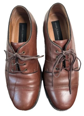 Croft & Barrow мужской Оксфорд платье туфли 9 1/2 М коричневый крышка носка кружева верхний кожаный - Изображение 1 из 4