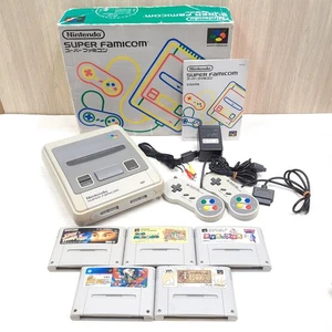 Nintendo Super Famicom Console in box 5 games CIB Japanese SFB911 *US DUTY PAID - Picture 1 of 15