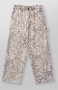 Joggers cargo nuovi YoungLA 2059 Tan Tree mimetici denim larghi XL - Foto 1 di 13