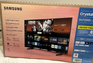 SAMSUNG 43” Class DU7200 Series 4K Smart TV, UN43DU7200DXZA - Picture 1 of 2