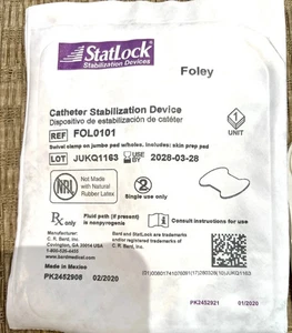 Statlock Foley Stabilisierungsgerät steril, Trikot Anker Pad, Erwachsene FOL0102 - Bild 1 von 1