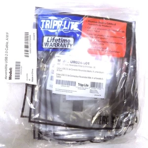 (10) NEW Tripp Lite UR024-001 Universal 1-ft Reversible USB 2.0 Extension Cables - Picture 1 of 2