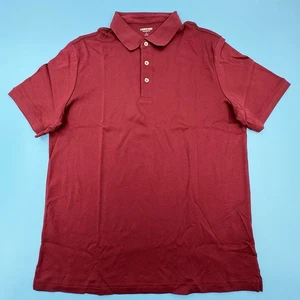 Polo LAND END Para Hombre Talla:GRANDE Manga Corta Ajuste A Medida Color:RICO BORGOÑA - Imagen 1 de 6