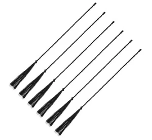 6 Pieces Replacement Black Whip Popper Nylon Hybrid Rope String Bullwhip Cracker - Picture 1 of 4