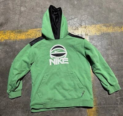 Nike Hoodie Youth Medium 10/12 Green Basketball Pullover Sweatshirt Kids - Image 1 of 4