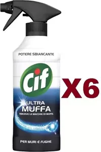 6 PZ CIF ULTRA MUFFA RIMUOVE LE MACCHIE PER MURI E FUGHE SPRAY 500ML SBIANCANTE - Foto 1 di 1