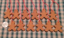 SMALL Ground Cinnamon Gingerbread Men Ornaments Winter Primitive 12 STPC
