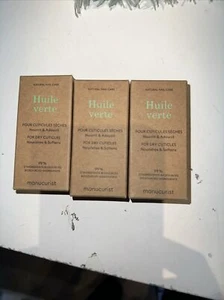 Manucurist Huile Verte Nourishing Oil for Nails & Dry Cuticles X 3 CLEARANCE - Picture 1 of 6