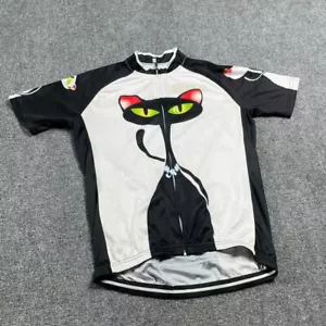 Montella Cycling Black Women's Jersey Short Sleeve Zip Closure Polyester Size L - Picture 1 of 16