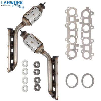 Exhaust Manifold with Catalytic Converter Assembly Pair For Lexus GX470 2006-09 Foto 1 de 4