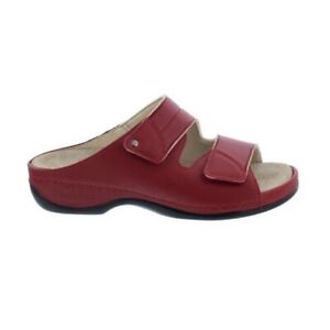 Berkemann Finja , Signal Red, Leather/Stretch, Removable Footbed, Wide E-H