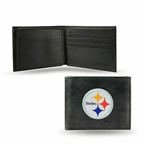 Pittsburgh Steelers NFL Embroidered  Leather Bi-fold Wallet