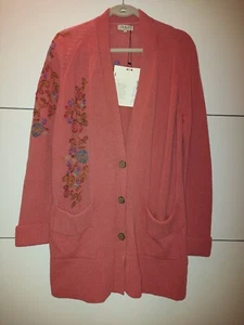 IVKO Mantel Strickmantel Cardigan Schalkragen 80% Wolle Stickerei Neue - Bild 1 von 9