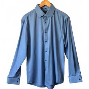 Camicia uomo Gollnwe con bottoni polsino francese slim fit media elegante fibra di bambù/poliestere - Foto 1 di 5