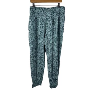Athleta Leggings Salutation Joggers XL Blue Pattern Sports Gym Running - Picture 1 of 14