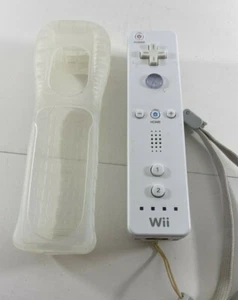 Official Nintendo Brand Wii Remote Controller + Gel Case, Wrist Band, EUC RVL003 - Picture 1 of 5
