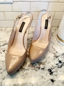 Escada Shoes Womens 37 High Heel Wedding Designer Beige - Picture 1 of 13