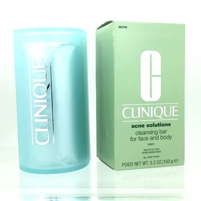 Barra limpiadora Clinique Acne Solutions para rostro, cuerpo y jabonera NRFB de 5,2 oz Foto 1 de 4