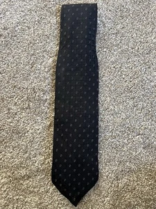 Armani Collezioni Mens Silk Classic Length Necktie Jet Black - Picture 1 of 4