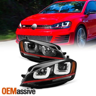 Fits [Special Red Line] 15-19 VW Golf GTI Sportwagen MK7 LED Projector Headlight - Изображение 1 из 4