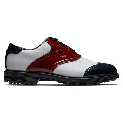 Novo Sapato Footjoy Golf Premiere Series Wilcox Vermelho/Marinho/Branco Tamanho 9 Largo - Imagem 1 de 4