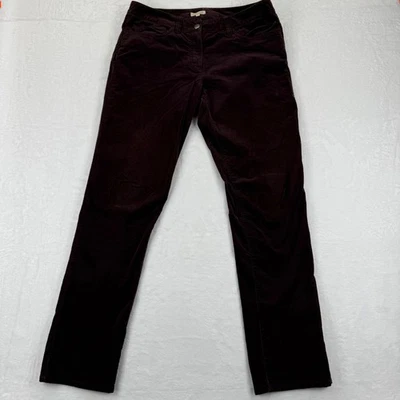 Eileen Fisher Women Burgundy Corduroy Straight Leg Pants Size Small - Image 1 of 4