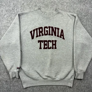 Jansport Virginia Tech Hokies Sweatshirt Adult Small Gray Pullover NCAA S - Picture 1 of 9